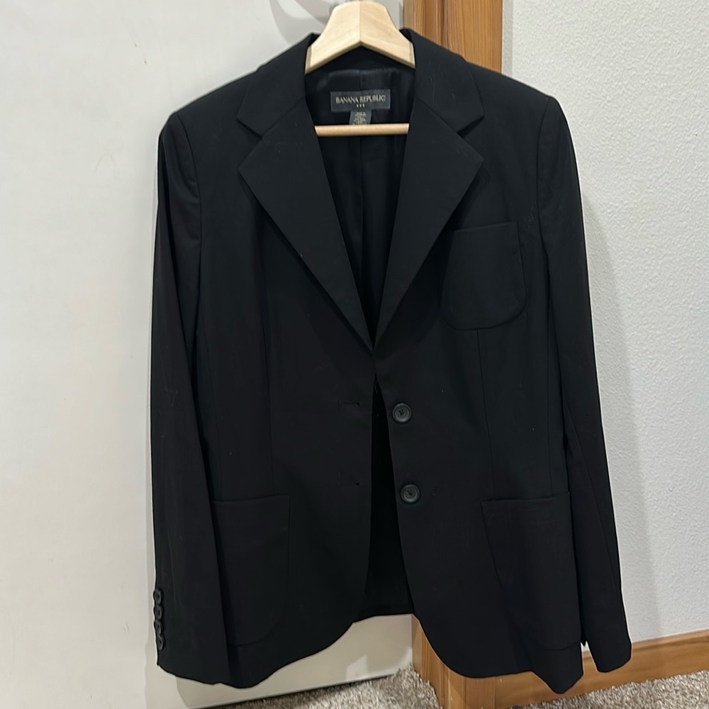Banana Republic Black Wool Blazer